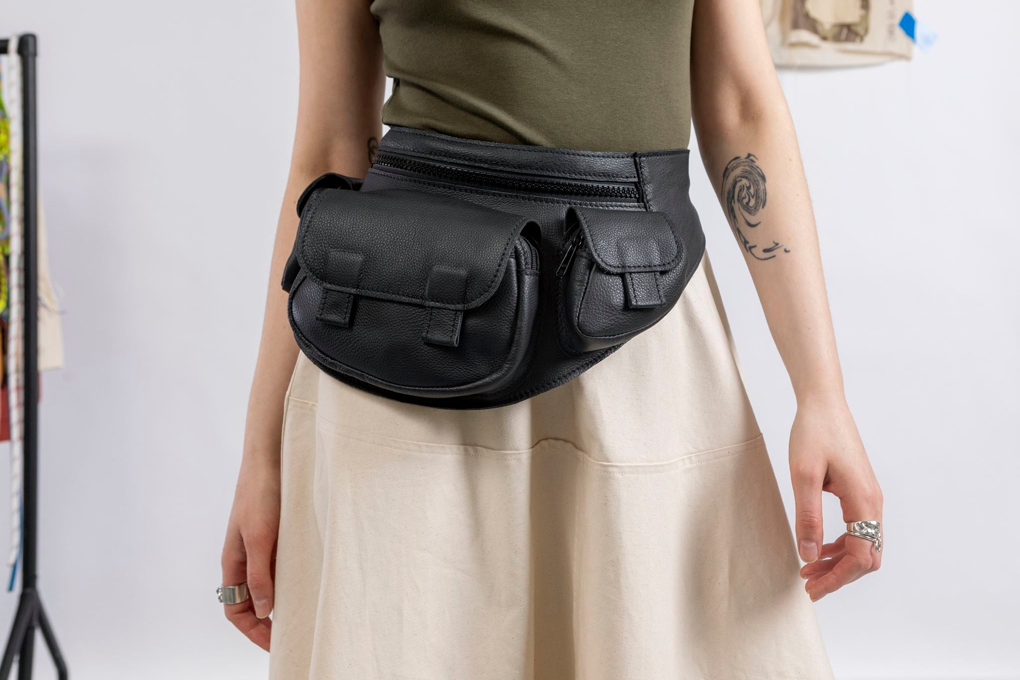 Stealth Leather Belt Bag